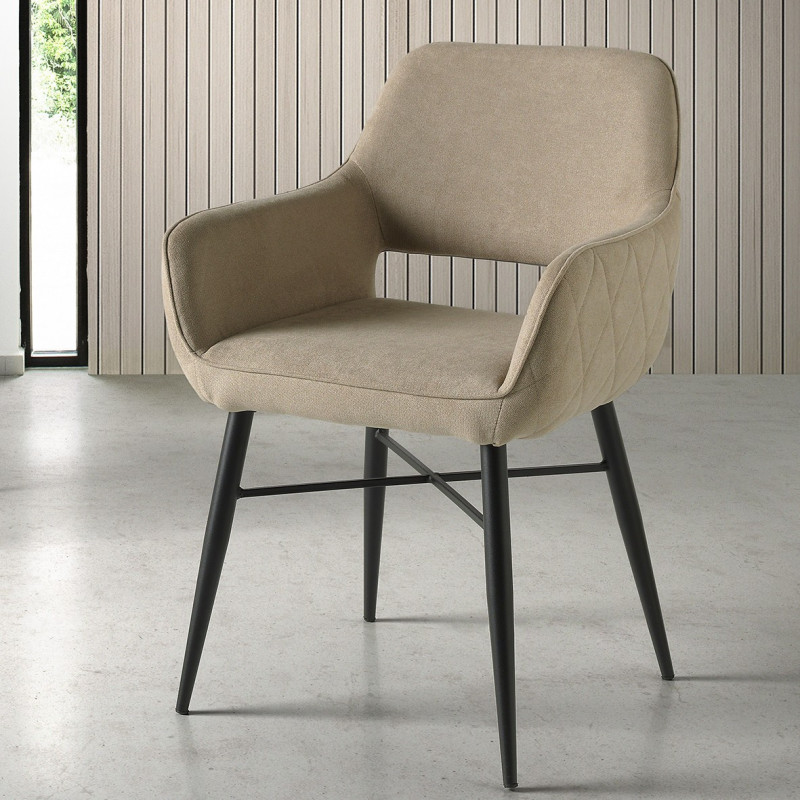 Fauteuil NOMO - Toile de coton Beige