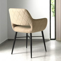 Fauteuil NOMO - Toile de coton Beige