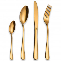 Coffret ménagère 24 pièces DIAZ - Inox doré