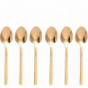 Ensemble 6 cuillères à dessert PURA - Inox doré