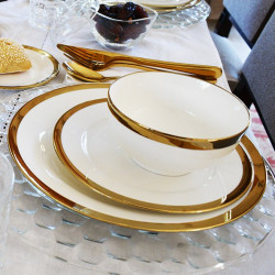 Service de table 24 pièces - YAKA Or & soupière offerte