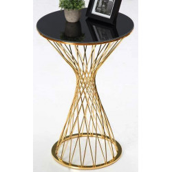 Table bout de canapé TWIST Black & Gold