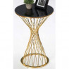 Table bout de canapé TWIST Black & Gold