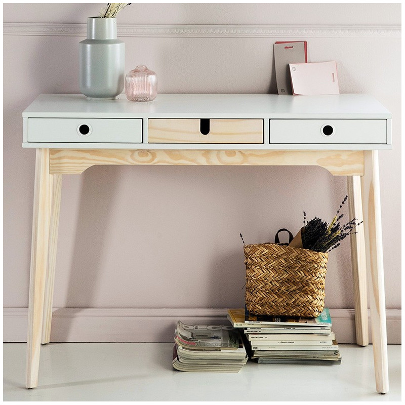 Console RANDAL - White & Natural