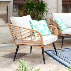 Ensemble 4 pièces outdoor MAZEN ( 2 + 1 + 1 + table basse)