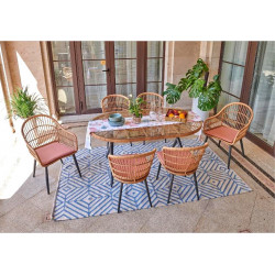 Ensemble salle à manger outdoor SUNNY ( Table + 2 fauteuils + 4 chaises )