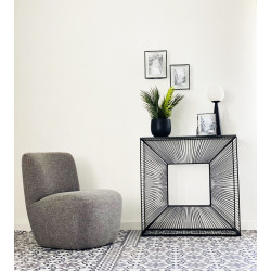 Fauteuil DOUDY - Toile chinée grise