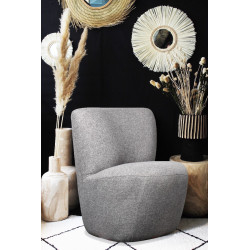 Fauteuil DOUDY - Toile chinée grise