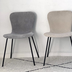 Chaise YOLA - Velours cottelé
