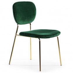 Chaise DELICIA Velvet & Gold - Emeraude
