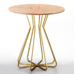 Table d'appoint PHLOX - Mabre Rosa Portugal & Laiton