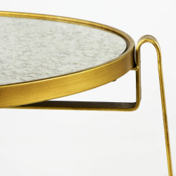 Table d'appoint SIJYL - Miroir vieilli & Or