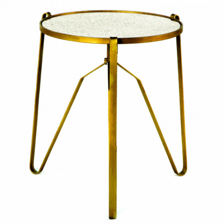 Table d'appoint SIJYL - Miroir vieilli & Or Table d'appoint SIJYL - Miroir vieilli & Or