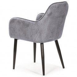 Fauteuil KARL - Velours côtelé GRIS