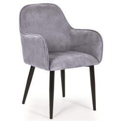 Fauteuil KARL - Velours côtelé GRIS