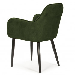 Fauteuil KARL - Velours côtelé BASILIC