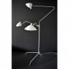 Lampadaire 3 bras pivotants SERGE - White & Gold