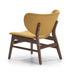 Fauteuil & pouf OVIO - Gris ou Moutarde