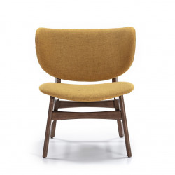 Fauteuil & pouf OVIO - Gris ou Moutarde
