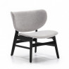 Fauteuil & pouf OVIO - Gris ou Moutarde