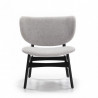 Fauteuil & pouf OVIO - Gris ou Moutarde