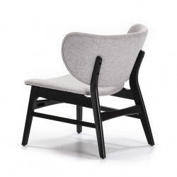Fauteuil & pouf OVIO - Gris ou Moutarde