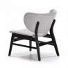 Fauteuil & pouf OVIO - Gris ou Moutarde