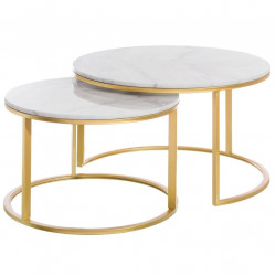 Duo de tables ASSAL Marble & Gold
