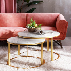 Duo de tables ASSAL Marble & Gold