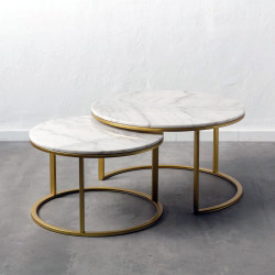 Duo de tables ASSAL Marble & Gold