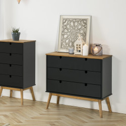 Commode OLAF Anthracite & Chêne