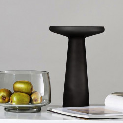 Vase NEROLI en verre soufflé - Noir mat