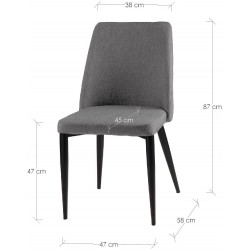 Chaise MELIA Light Gray